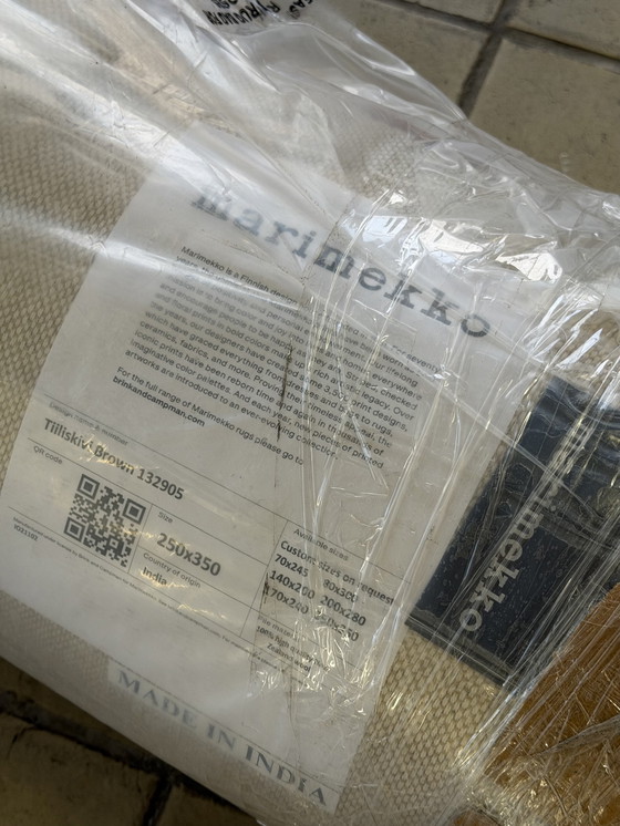 Image 1 of Marimekko Tiiliskivi carpet Brown/Brick 132905 NEW