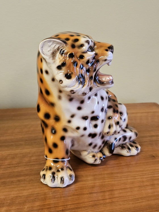 Image 1 of Léopard peint à la main Italie Vintage Retro