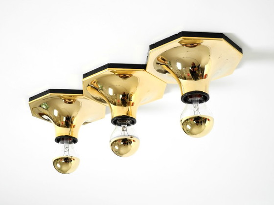 Image 1 of Conjunto de tres preciosas lámparas de pared o techo de los años 70 diseñadas por Motoko Ishii para Staff Leuchten.
