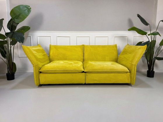 Image 1 of Vitra Mariposa Gelb Designer Sofa 2,5 Sitzer Couch