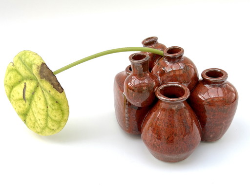 Skulpturale Keramik-Vasenkomposition – Studiokeramik, ca. 1960er/70er Jahre