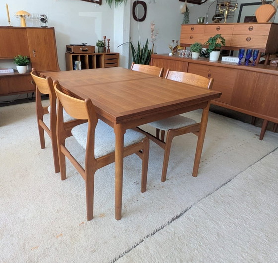 Image 1 of Vintage Scandinavian teak extendable dining table