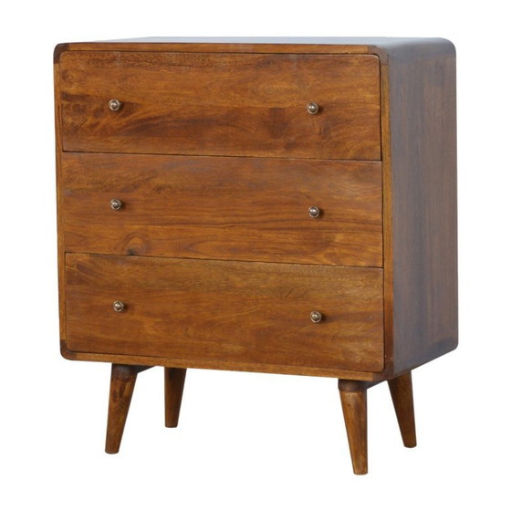 Image 1 of Commode in massief mangohout met kastanjehouten look