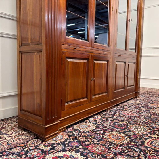 Classic English Bookcase with Columns – Glass, Wood (photo 8 of 20)