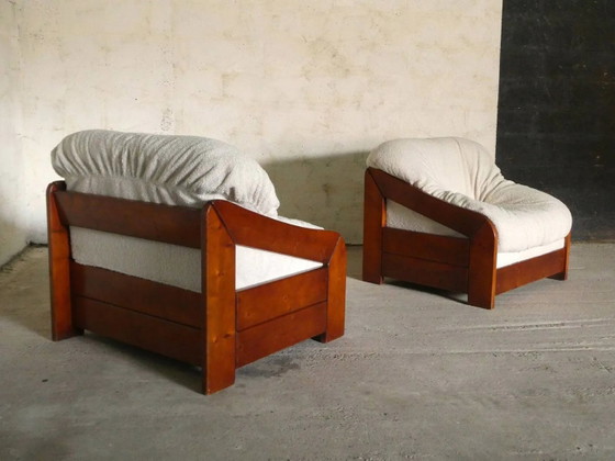 coppia di poltrone, 1970 – Legno, Brutalist (photo 4 of 9)