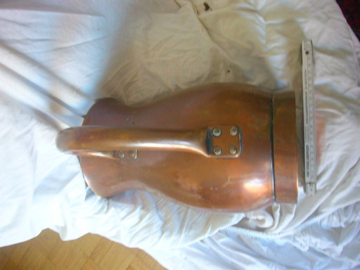 Oude vintage koperen kan met stempel/keurmerk: Chr. Wagner