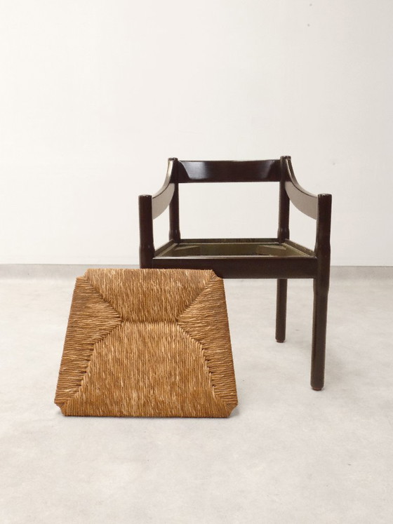 Sillas Cassina Carimate - ratán marrón – Sillas de comedor, Wicker, Vintage (photo 27 of 29)