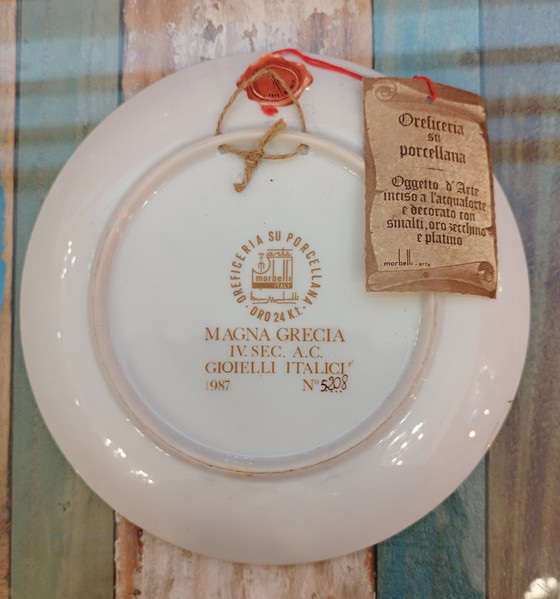 Image 1 of 5 Morbelli collectible decorative plates in gold and platinum