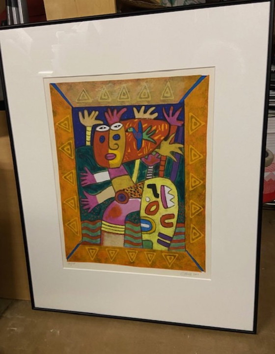 Image 1 of Screen print, Clemens Briels, “Margarita go to the river” in perfect condition 