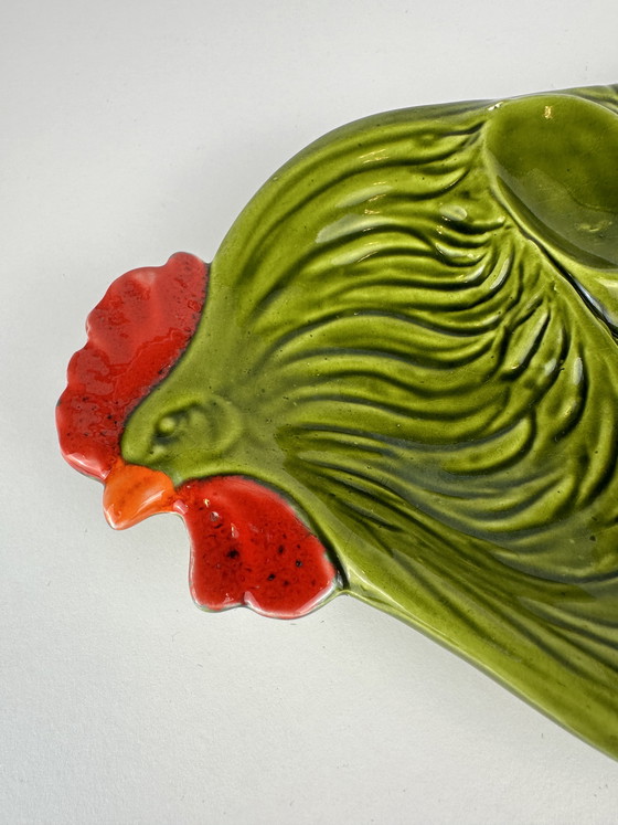 Image 1 of Vintage majolica serveerschaal - eieren