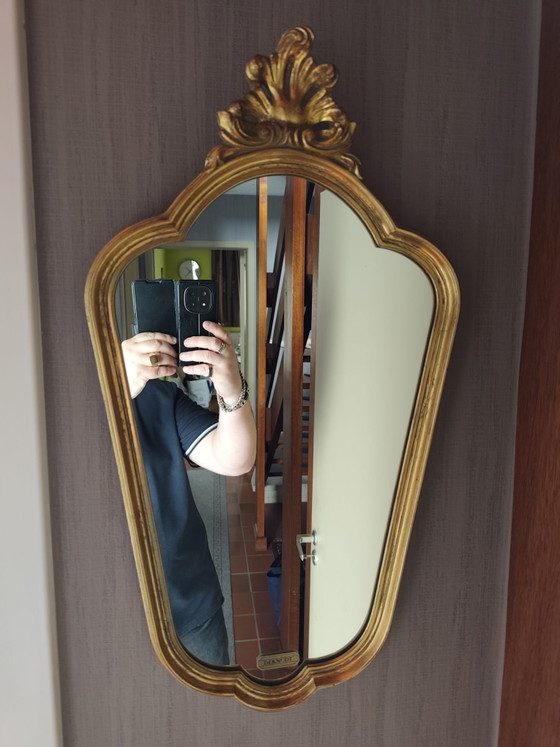 Original Vintage Deknudt Mirror – Glass, Wood (photo 6 of 7)