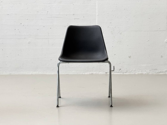 Image 1 of Set di 6 sedie Polyside, classici del design britannico disegnati da Robin Day per Hille, anni '70.