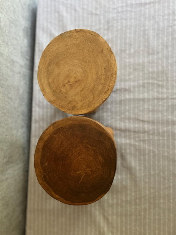 Image 1 of Piccolo sgabello rotondo in legno Senufo