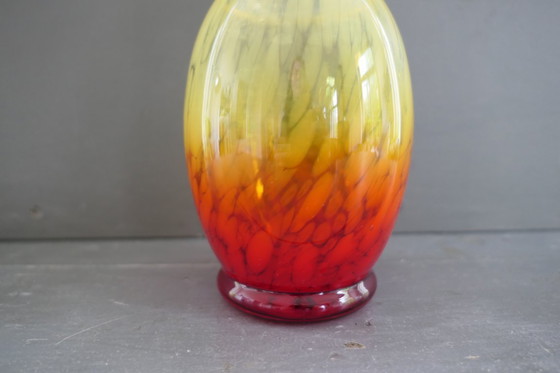 Image 1 of Art Deco Vaas Glas Met Kleurverloop