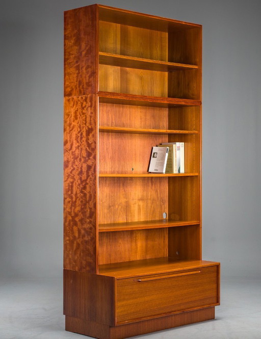 Gran librería vintage de teca de Heinrich Riestenpatt, década de 1960