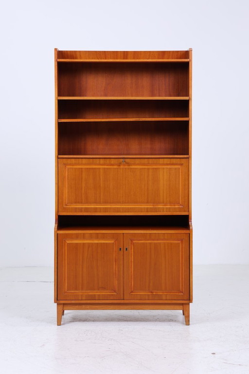 Vintage shelf 60s | Mid - Century bookshelf retro wood storage #05-59