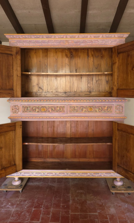 Artistic Renaissance Revival Oak Cabinet – Wood (photo 4 of 9)