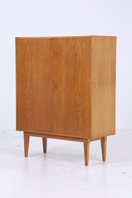 Image 1 of Hellerau linen cupboard 602/B from the 60s | Mid - Century closet storage cupboard vintage compartment cupboard 70s #06-36
