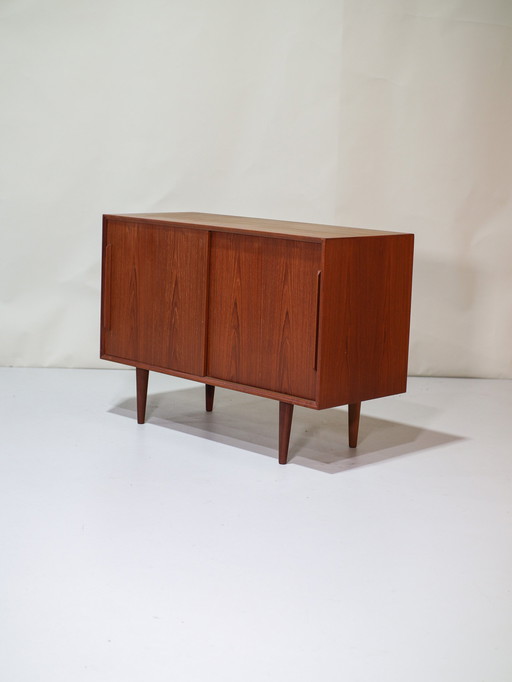 Sideboard With Sliding Doors Teak Danish Vintage