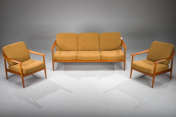 Image 1 of Mid-Century Lounge Chairs and 3-Seater Sofa by Walter Knoll Antimott, 1960s, Set of 3