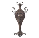 Vase décoratif rococo 1880 putto métal