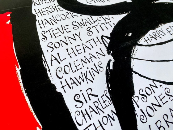 Image 1 of Paris Jazz Festival 1964 - Miles Davis & D. Brubeck - Siné - Poster 61 × 91 cm