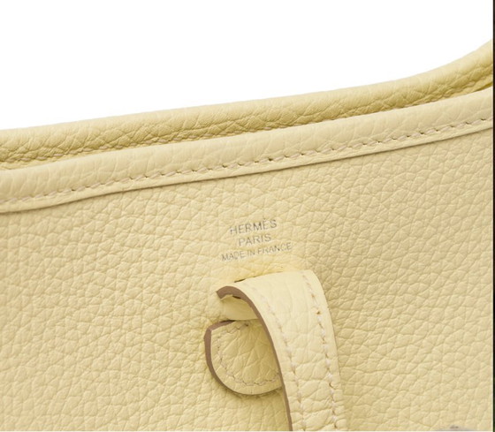 Image 1 of Sac HERMES Mini Evelyne en Cuir Jaune - 103473 Prix soldé
