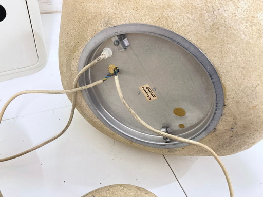 3 interconnected pebble-shaped floor lamps designed by Andre Cazenave for Atelier A