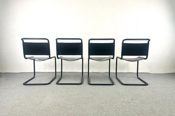 Image 1 of Set of 4 chairs in the style of  S33 by Mart Stam - 1960s
