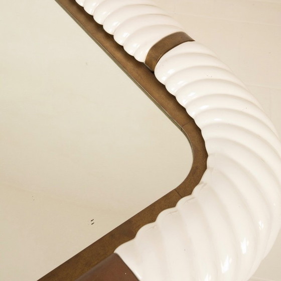 Image 1 of Console en porcelaine et laiton de Tommaso Barbi, 1970