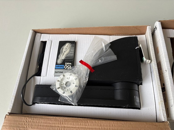 Image 1 of Set PHILIPS QWG 150 Harvard wandlamp - verstelbare lampenkap - retro 80s design lamp - ingebouwde dimmer 