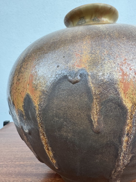 Grande Vaso Sfera Gres Fiammato Art Déco – Vasi, Ceramic (photo 5 of 14)