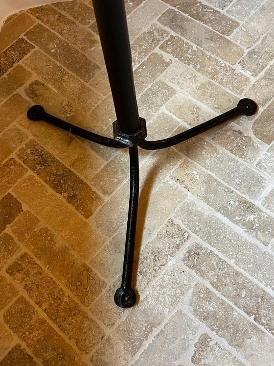 Image 1 of Thirteen-light wrought iron floor chandelier, 20th-century French folk art