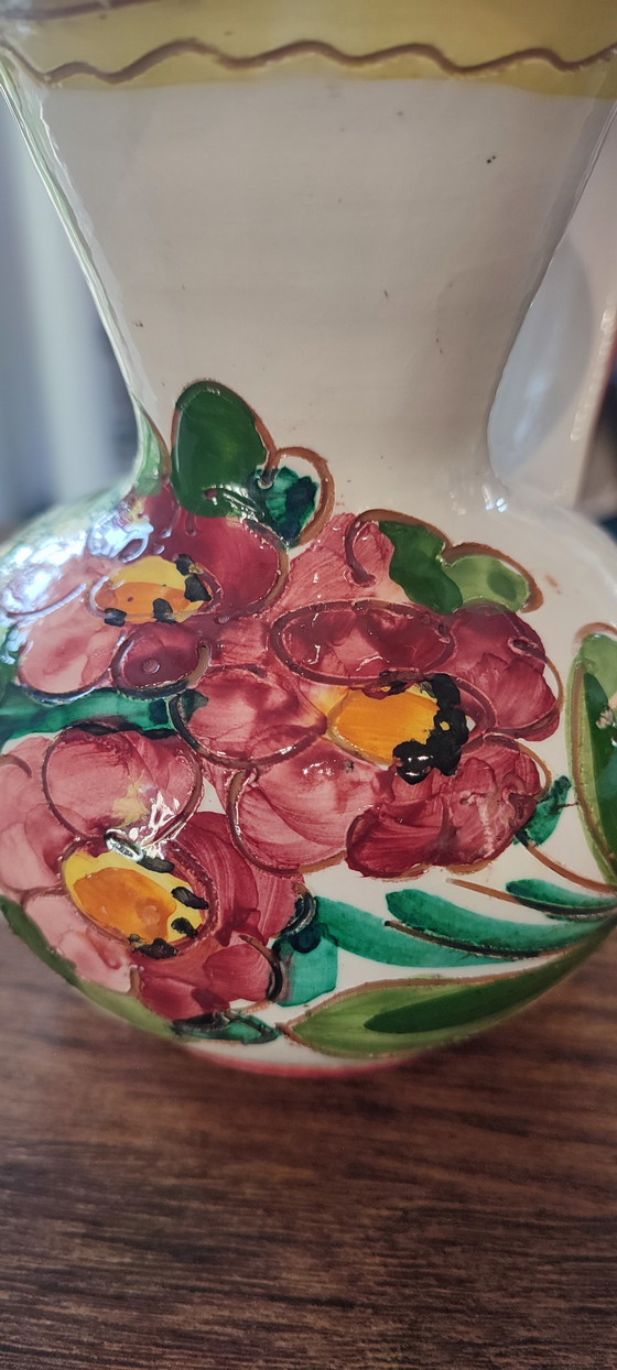 Image 1 of Antique Italian ceramic pitcher