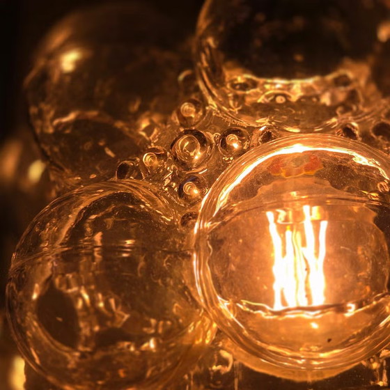 Helena Tynell Bubble lamp 1960s, Vintage Pendant lamp, Glashütte Limburg, Metal, Glass, Transparent (photo 9 of 13)