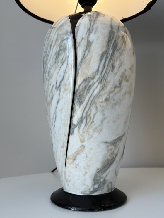 Image 1 of Italian Design Lamps Marble Look 1980s