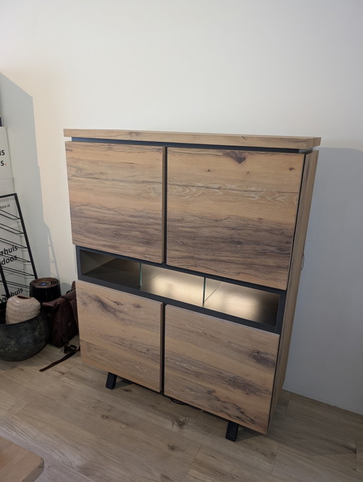 Xooon highboard with lighting – high boards, Glass, Wood