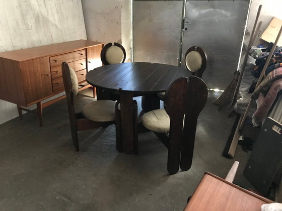 Vintage Dining Chairs & Table by Szeleczky, 1960s, Set of 5 – Dining set (photo 5 of 15)