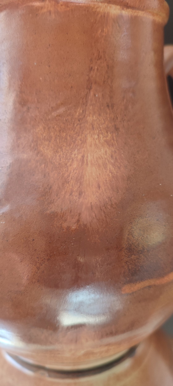 Image 1 of Vintage pitcher signed Les Grottes Dieulefit, 1950