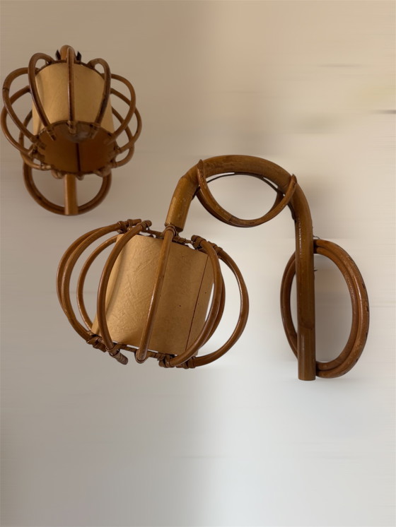 Image 1 of Appliques Louis Sognot bambou années 60