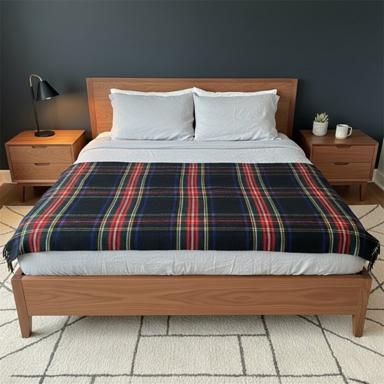 Image 1 of Johnston's of Elgin Scotland Luxus-Karodecke aus 100 % Wolle