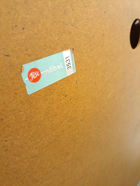 Image 1 of Scarpiera di design in teak Ilse con gambe in metallo nero