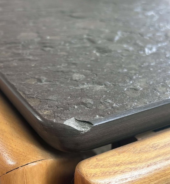 Image 1 of Brutalist coffee table with top in natural stone, 1970s
