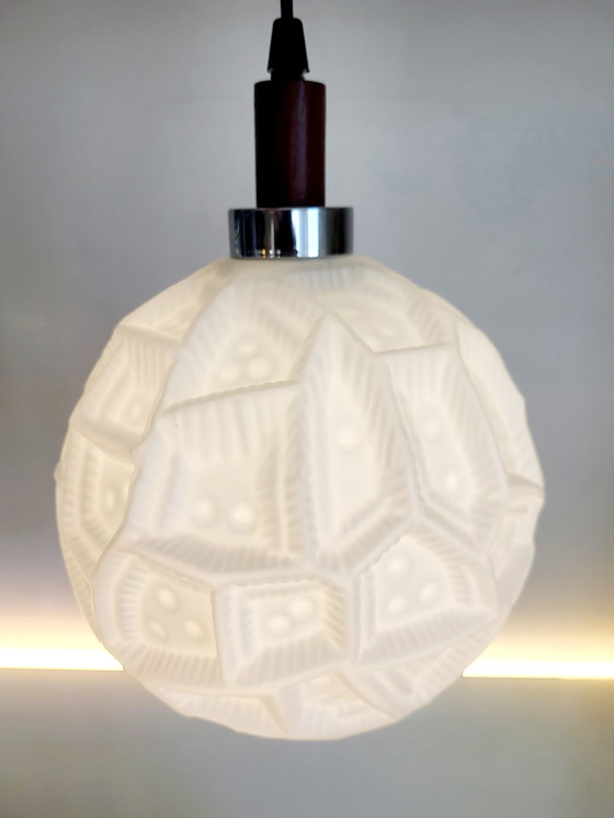 Image 1 of Peill & Putzler Opaline Glass Pendant Lamp, Supposedly