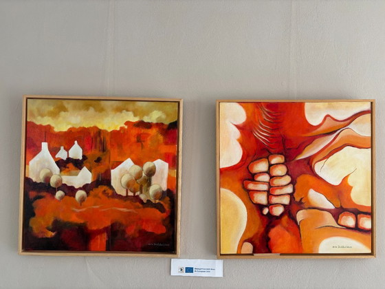 Image 1 of 2x olio su tela, senza cornice