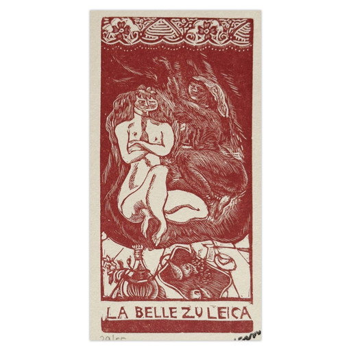 Jules Pascin Houtsnede La Belle Zuleica 1989 – lithos zeefdrukken, Paper (photo 2 of 5)