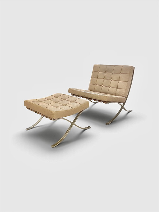 Fauteuil “Barcelona” Ludwig Mies Van der Rohe, Italiaanse editie jaren 70
