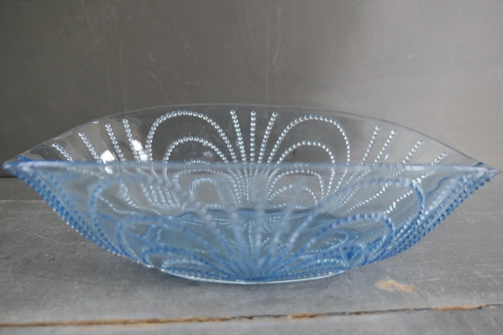 Image 1 of Art Deco cuencos de cristal azul Tchecoslovaquie