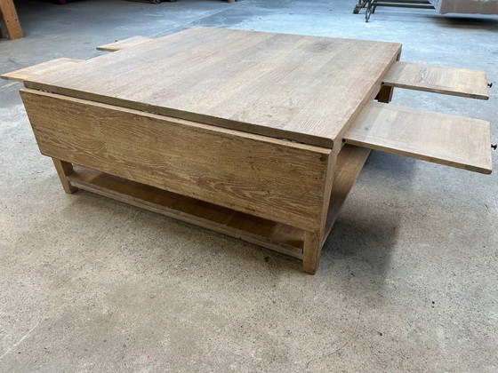 Wooden coffee table with extendable tops, ID Antiek, Brown, Vintage (photo 10 of 10)
