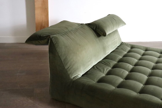 Image 1 of Le bambole bed in green velvet By Mario Bellini for B&B Italia, 1970s
